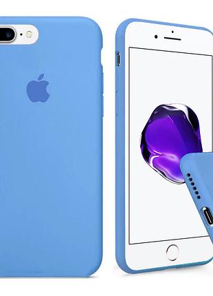 Чехол silicone full case для iphone 7 plus azure синий