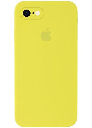 Чохол silicone full case camera square (квадратні) для iphone 8 flash (10) жовтий
