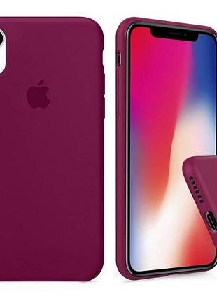 Чехол silicone full case для iphone xr marsala марсала