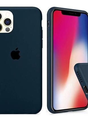 Чехол silicone full case для iphone 12 pro max forest green темно зеленый