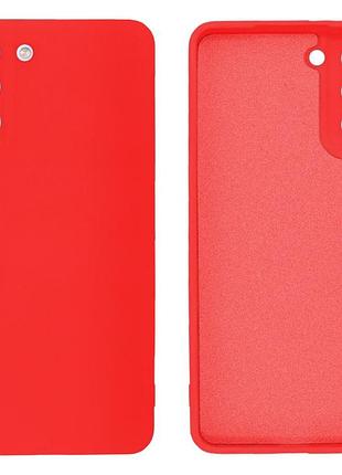 Чехол silicone case camera protective для samsung s21 plus (01) красный red