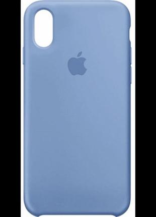 Чехол silicone case для iphone x/xs azure синий