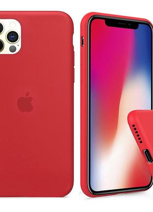 Чехол silicone full case для iphone 11 pro red красный
