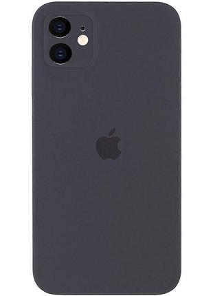 Чехол silicone full case camera square (квадратные) для iphone 11 dark grey (29) темно серый