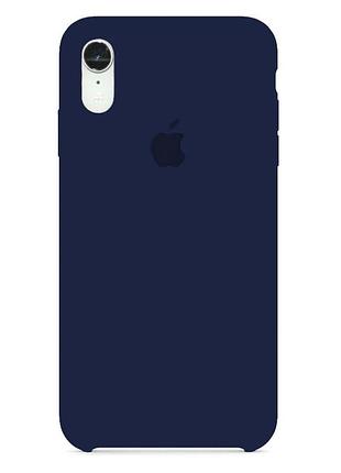 Чехол silicone case для iphone xr dark blue темно синий