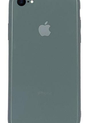 Чохол скляний glass case для iphone 8 (12) pine green зелений