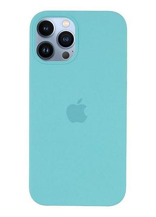Чехол silicone full case для iphone 14 pro max sea blue (02) бирюза