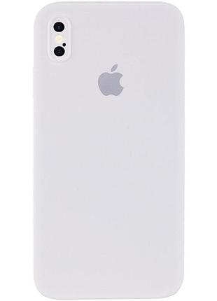 Чехол silicone full case camera square (квадратные) для iphone xs max white (22) белый