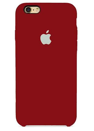 Чехол silicone case для iphone 6/6s product red темно красный