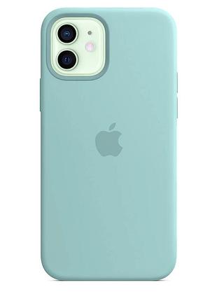 Чохол silicone case для iphone 12 sea blue бірюзовий