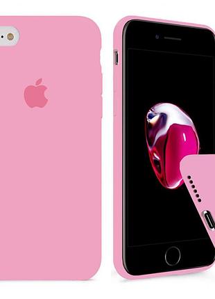 Чехол silicone full case для iphone 8 light pink розовый