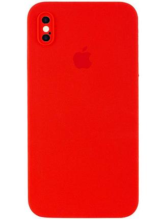 Чехол silicone full case camera square (квадратные) для iphone xs max red (24) красный