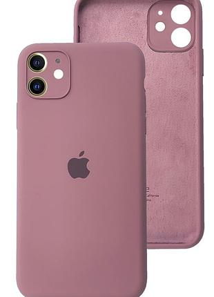 Чохол silicone case full camera protective для iphone 12 blueberry чорниця
