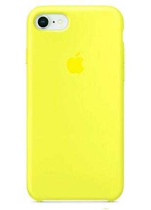 Чехол silicone case для iphone 7 (010) flash лимонный