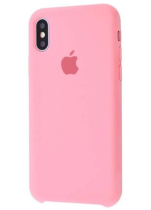 Чехол silicone case для iphone x/xs pink розовый