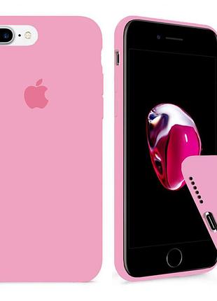 Чохол silicone full case для iphone 8 plus light pink рожевий