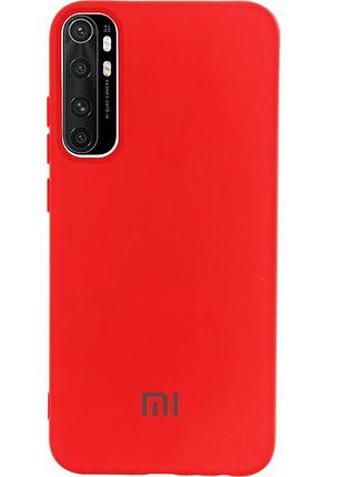 Чехол silicone case для xiaomi mi note 10 lite (24) red красный