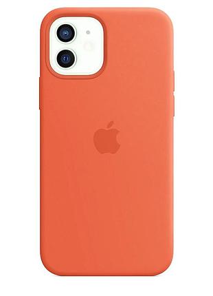 Чохол silicone case для iphone 12 mini orange жовтогарячий