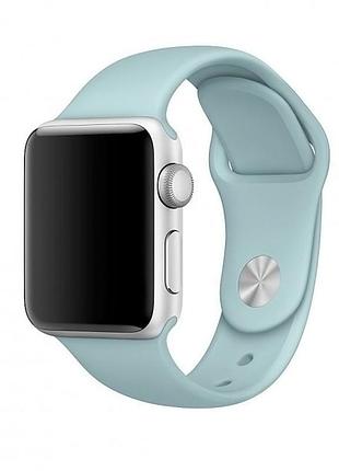 Силиконовый ремешок для apple watch 42mm/44mm/45mm turquoise светло зеленый