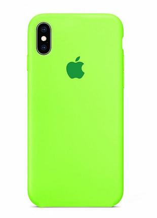 Чохол silicone case для iphone x/xs party green яскраво-зелений