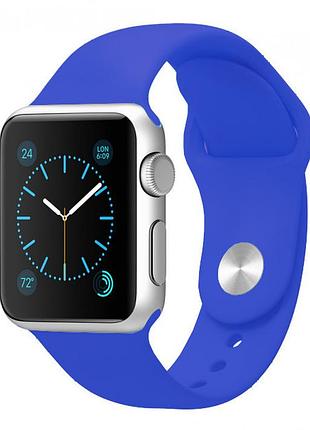 Силиконовый ремешок для apple watch 38mm/40mm/41mm shiny blue электрик