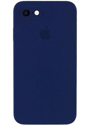 Чохол silicone full case camera square (квадратні) для iphone 7 dark blue (28) темно-синій