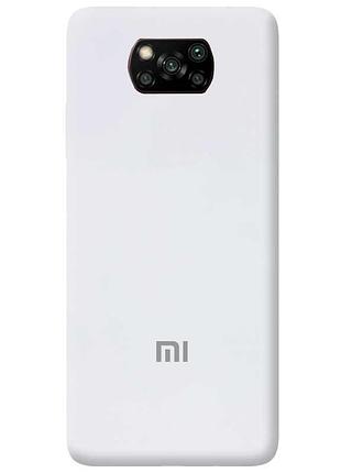 Чохол silicone case premium для xiaomi poco x3 white (09) білий