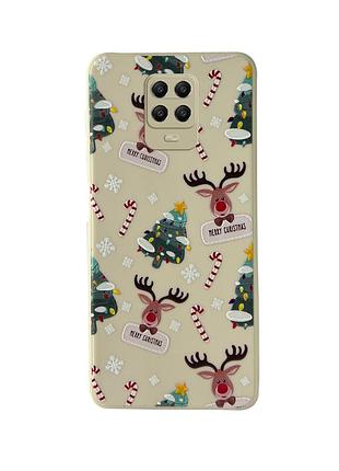 Чохол новорічний tpu для xiaomi redmi note 9 pro (09) ялинка merry christmas білий