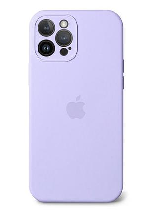 Чехол silicone case full camera protective для iphone 15 pro max - light purple