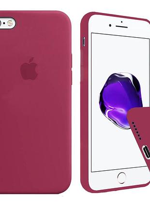 Чохол silicone full case для iphone 6/6s rose red бордовий
