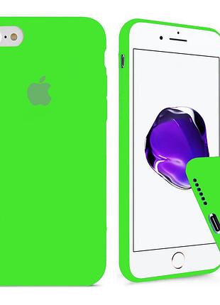 Чехол silicone full case для iphone 8 lime green салатовый