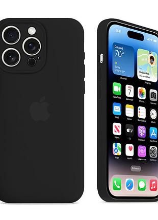 Чехол с защитой камеры kassel silicone camera protective для iphone 14 pro max (18) черный black