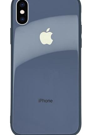 Чохол скляний glass case для iphone x/xs (10) lavender gray лаванди сірий