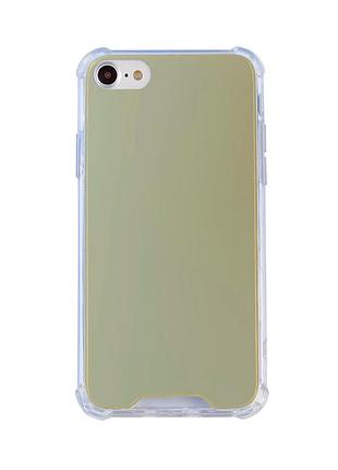 Чехол силиконовый зеркало для iphone 8 (02) gold золотой