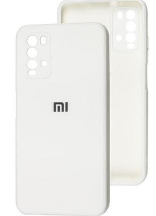 Чохол silicone case camera protective для xiaomi redmi 9t white (09) білий