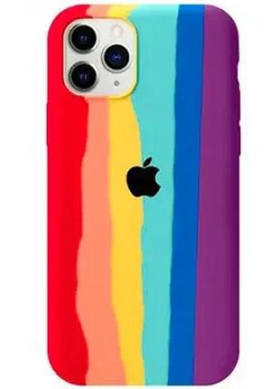 Чехол silicone rainbow case для iphone 12 pro max (03) rainbow