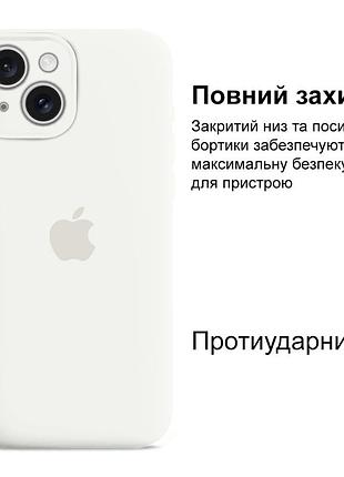 Чохол kassel silicone full case protective для iphone 16 plus з мікрофіброю білий white 2