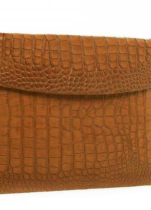 Чехол-конверт leather crocodile pu для macbook 13,3 brow