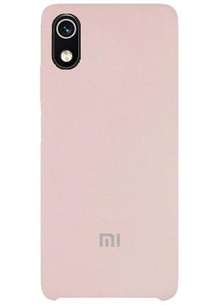 Чехол silicone case premium для xiaomi redmi 7a pink sand (18) пудра