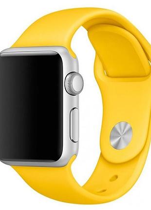Силиконовый ремешок для apple watch 38mm/40mm/41mm yellow желтый