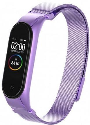 Ремешок миланская петля (milanese loop) для xiaomi mi band 7 (01) light puprle лиловый