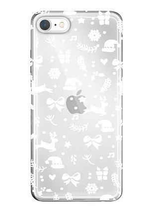 Чохол прозорий новорічний clear для iphone 6 (10) новорічний настрій