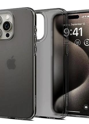 Чохол spigen matte black case для iphone 15 pro max