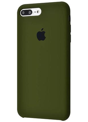 Чохол silicone case для iphone 8 plus khaki зелений