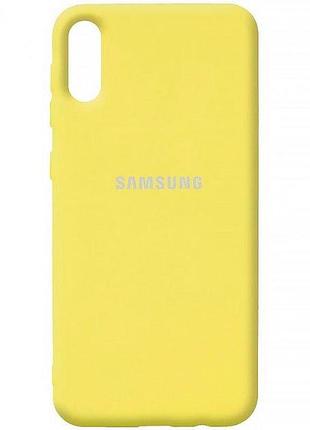 Чохол silicone case для samsung premium a02 yellow (20) жовтий