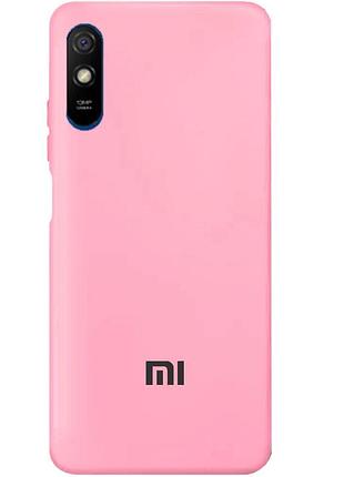 Чехол silicone case premium для xiaomi redmi 9a light pink (17) розовый