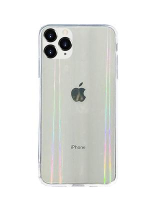 Чохол прозорий rainbow для iphone 11 pro райдужний