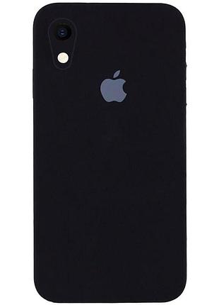 Чохол silicone full case camera square (квадратні) для iphone xr black (25) чорний