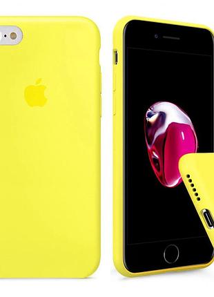 Чехол silicone full case для iphone 8 flash лимонный