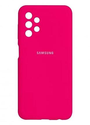 Чехол silicone case для samsung premium a31 shiny pink (21) ярко розовый